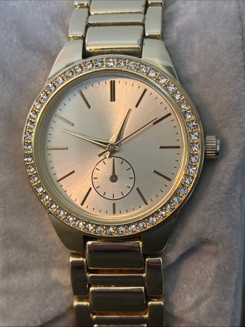 Gold Crystal-Accent Women's Watch